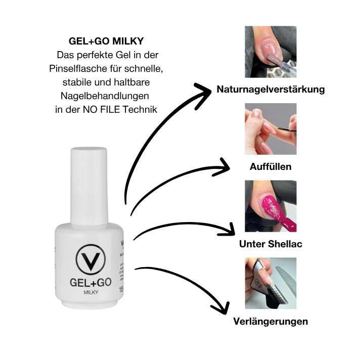 GEL GO MILKY 15ml - gēls pienbalts