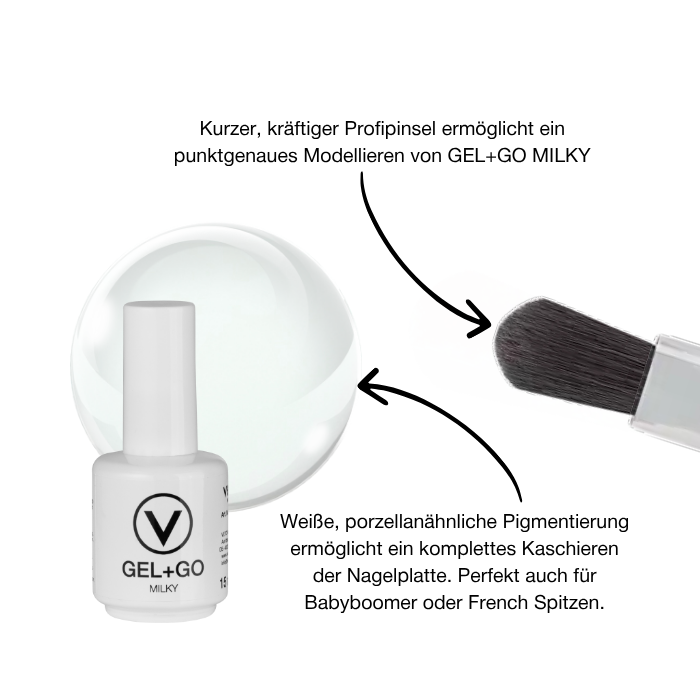 GEL GO MILKY 15ml - gēls pienbalts