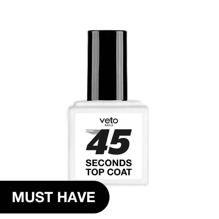 VIRSLAKA 45sekundēs 8ml VETO NAILS TOP COAT - virslaka