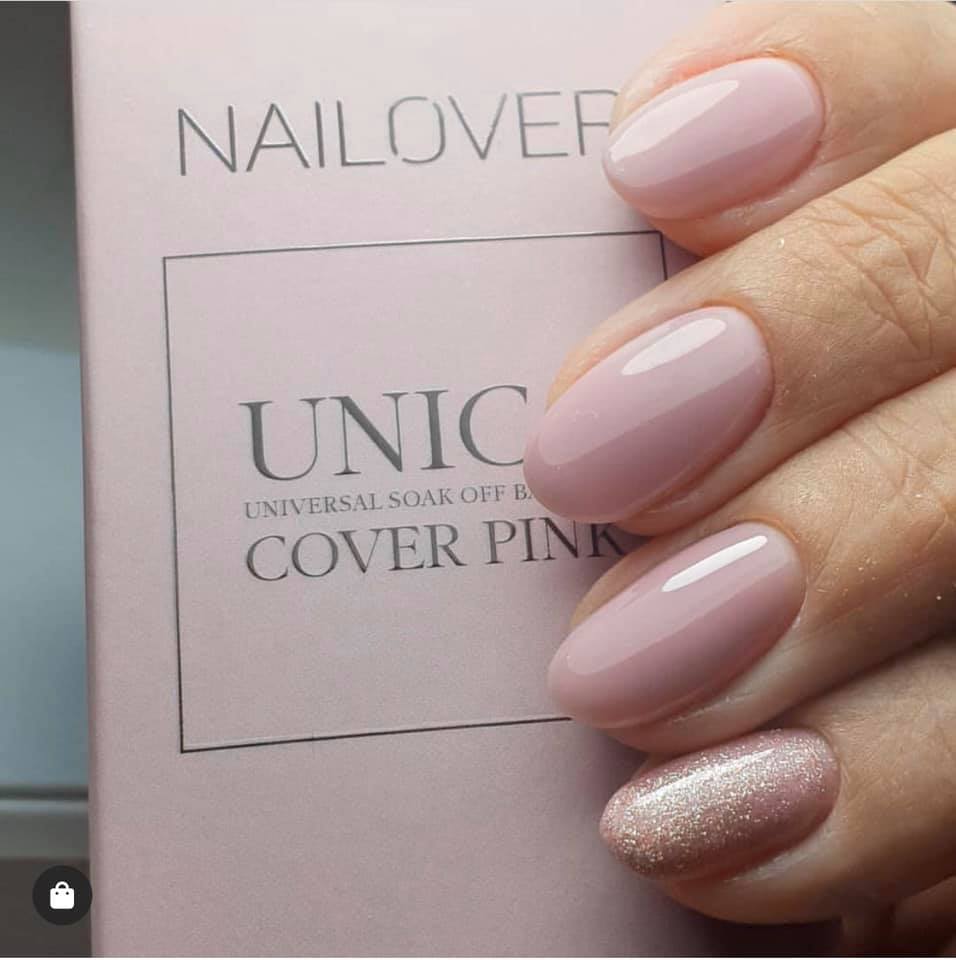 BĀZE Unica maigi rozā tonī | Unica Cover Pink Soak Off Base Gel